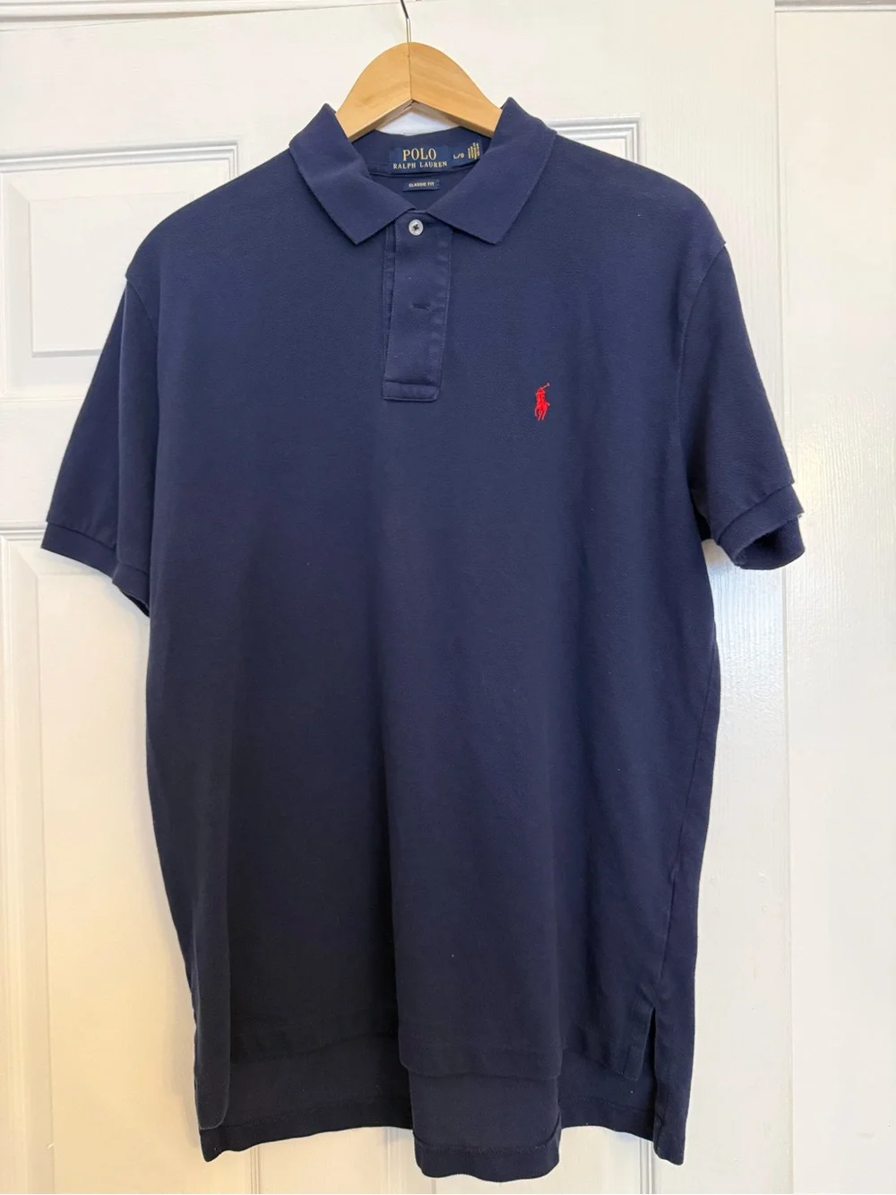 Ralph Lauren Navy Polo Shirt with Red Logo